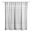 Striped Light Gray Border 71x74 Shower Curtain