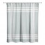 Striped Soft Blue Border 71x74 Shower Curtain