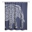 Navy Mandala Elephant 71x74 Shower Curtain