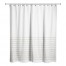 Textured Beige Stripes 71x74 Shower Curtain