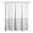 Textured Gray Stripes 71x74 Shower Curtain