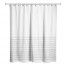 Textured Light Gray Stripes 71x74 Shower Curtain