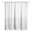 Textured Soft Blue Stripes 71x74 Shower Curtain
