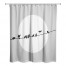 Light Gray Birds on a Line 71x74 Shower Curtain