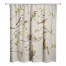 Biege Birds on Branches 71x74 Shower Curtain
