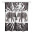 Gray Boho Elephants 71x74 Shower Curtain