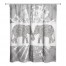 Light Gray Boho Elephants 71x74 Shower Curtain