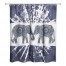 Navy Boho Elephants 71x74 Shower Curtain