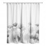 Gray Painted Flowers 71x74 Shower Curtain