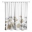 Gray Beige Painted Flowers 71x74 Shower Curtain