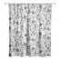 Gray Watercolor Floral 71x74 Shower Curtain