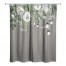Painted Flowers on Gray 71x74 Shower Curtain