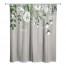 Painted Flowers on Light Gray 71x74 Shower Curtain