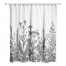 Gray Wildflowers 71x74 Shower Curtain