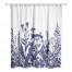Navy Wildflowers 71x74 Shower Curtain