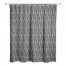 Gray Leaf Pattern 71x74 Shower Curtain