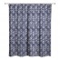Navy Vine Pattern 71x74 Shower Curtain