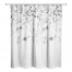 Black Falling Branches 71x74 Shower Curtain