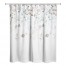 Blue Brown Falling Branches 71x74 Shower Curtain