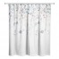 Dark Brown Falling Branches 71x74 Shower Curtain
