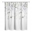 Green Violet Falling Branches 71x74 Shower Curtain