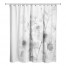 Gray Watercolor Floral Bunch 71x74 Shower Curtain