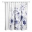 Navy Watercolor Floral Bunch 71x74 Shower Curtain