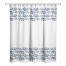 Navy Vine Border 71x74 Shower Curtain