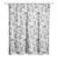 Gray Watercolor Leaves 71x74 Shower Curtain