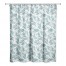 Soft Blue Watercolor Leaves 71x74 Shower Curtain