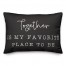 Favorite Place on Black 14x20 Indoor / Outdoor Pillow