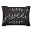 Black Home Sweet Home 14x20 Indoor / Outdoor Pillow