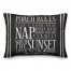 Porch Rules on Black 14x20 Indoor / Outdoor Pillow