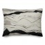 Black Gray Flowing Lines 14x20 Indoor / Outdoor Pillow