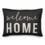 Welcome Home on Black 14x20 Indoor / Outdoor Pillow