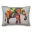 Bright Elephant on Black Textiles