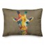 Colorful Giraffe on Gray Textiles