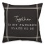 Favorite Place on Black 18x18 Indoor / Outdoor Pillow