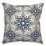 Faded Blue Gray Medallions 18x18 Indoor / Outdoor Pillow
