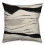 Black Gray Flowing Lines 18x18 Indoor / Outdoor Pillow