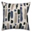 Blue Black Paint Strokes 18x18 Indoor / Outdoor Pillow