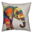 Bright Elephant on Black Textiles