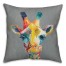 Colorful Giraffe 18x18 Indoor / Outdoor Pillow