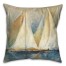 Sailboat Painting 18x18 Indoor / Outdoor Pillow