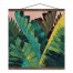 Hand Painted Leaves 16x16 Teak Hanging Canvas