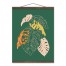Painted Monstera Leaves 16x20 Teak Hanging Canvas