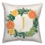 J Monogram Citrus 18x18 Indoor / Outdoor Pillow