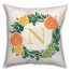 N Monogram Citrus 18x18 Indoor / Outdoor Pillow