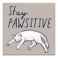 Stay Pawsitive 16x16 Canvas Wall Art