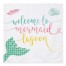Mermaid Lagoon Yellow Teal 57x57 Tapestry
